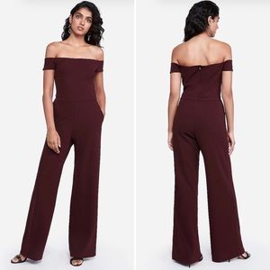 Off the shoulder wide leg jumpsuit